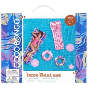 CocoBongo 4pk Print Water Float Bundle – Pool Floats – Unisex – Multicolor